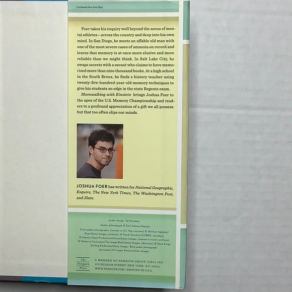 Moonwalking With Einstein Hardcover Self-Help Book By Joshua Foer - Picture 8 of 12